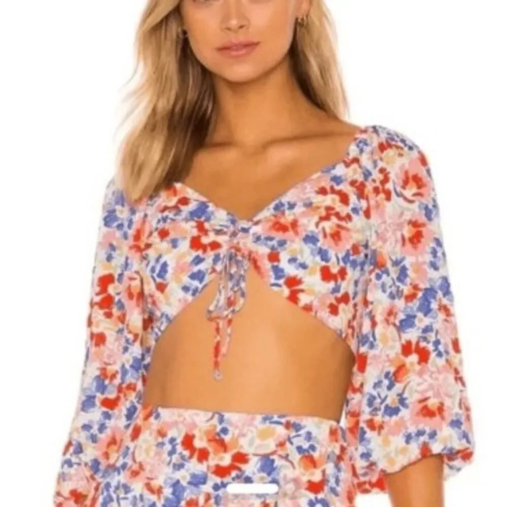 L*Space Farryn Floral Crop Top Sz. XS